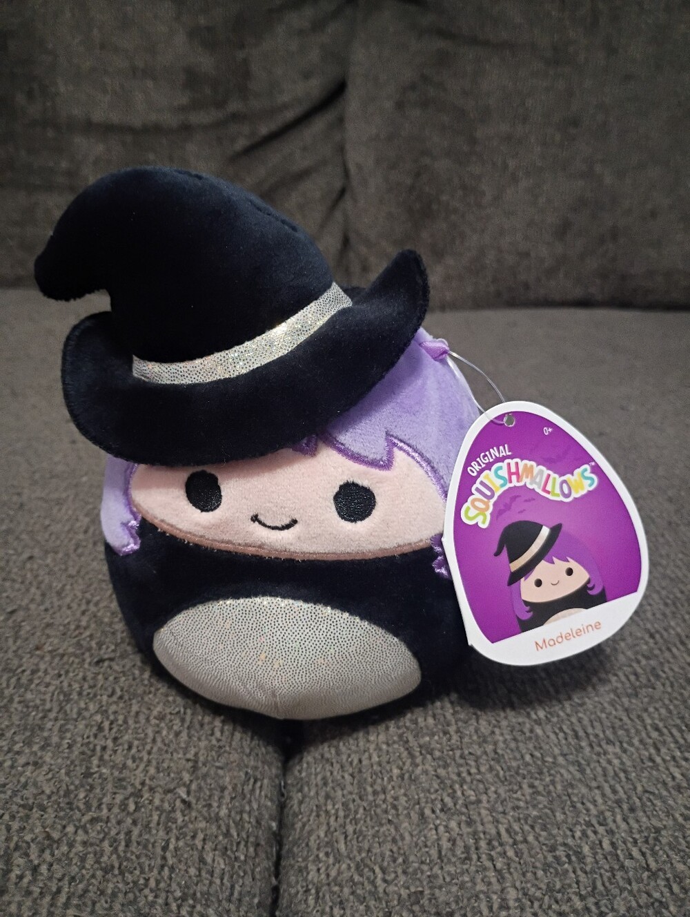 Squishmallows 5" Madeleine Witch Plush - Black, Purple & Silver Accents